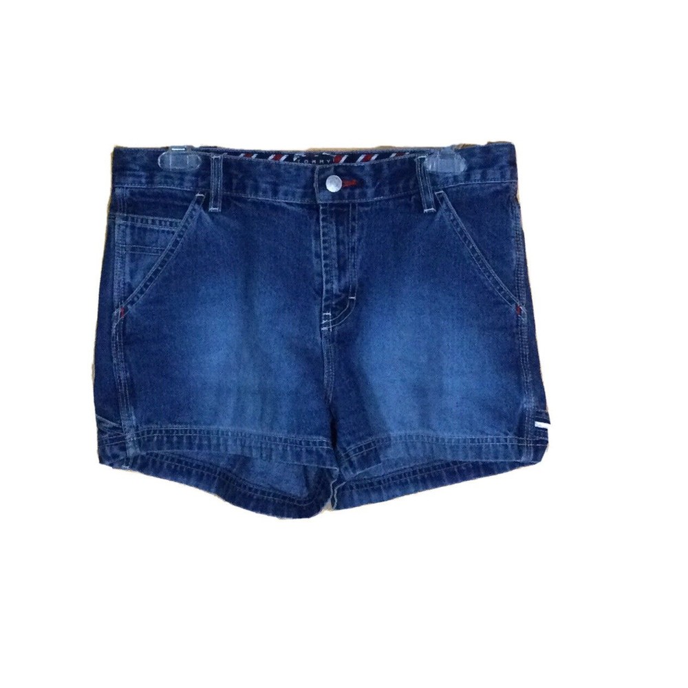 Vintage Tommy Hilfiger Womens Carpenter Jean Denim Shorts Utility 2000s Y2K
